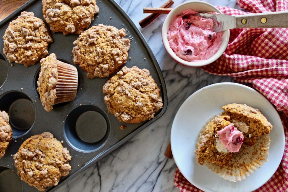 Pumpkin Brown Butter Crumb Muffins