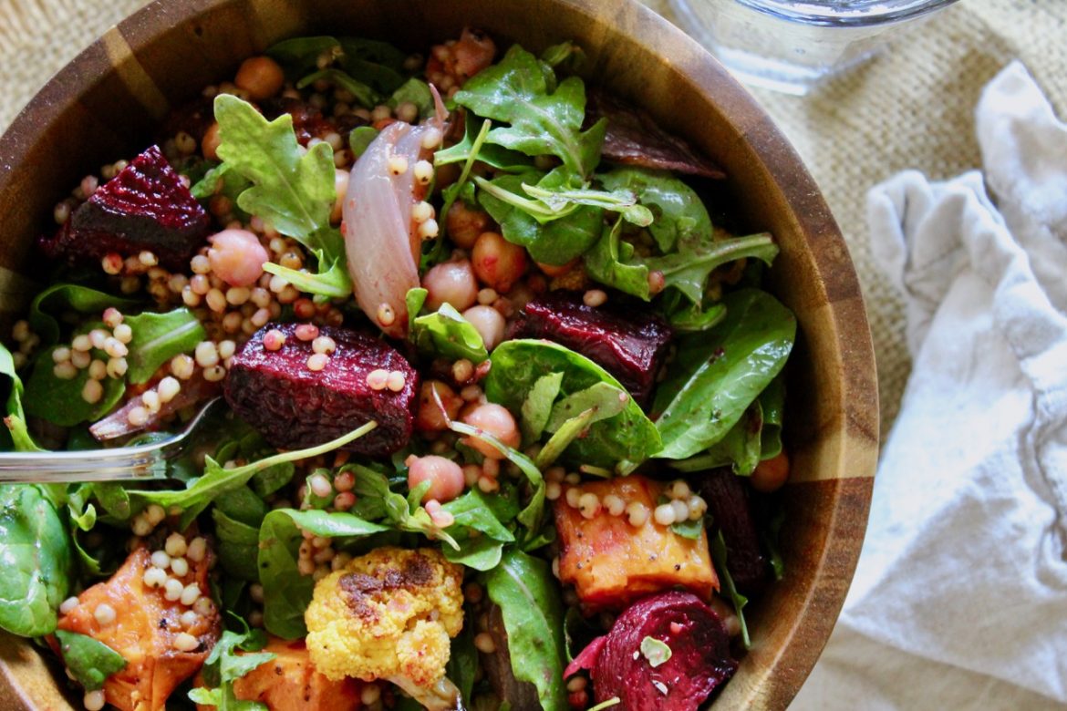 Autumn Roasted Vegetable and Arugula Detox Salad