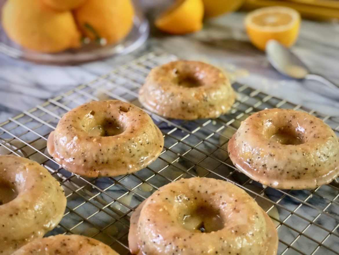 Baked Lemon Poppyseed Doughnuts