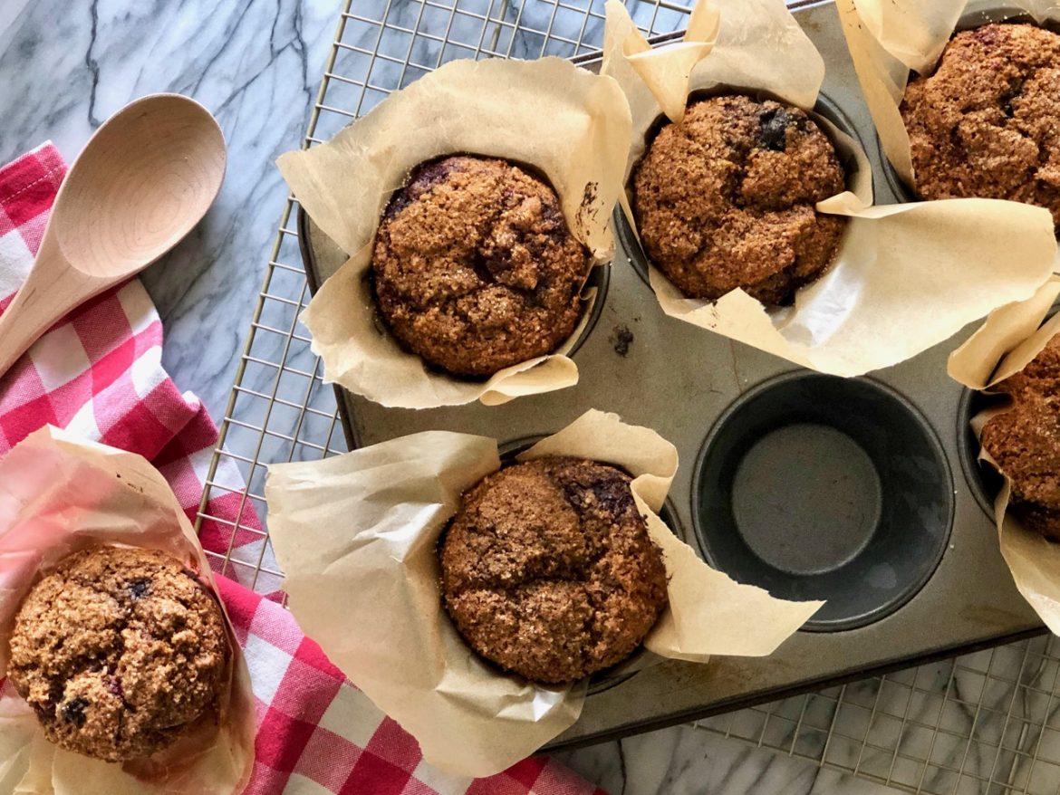 Banana Berry Bran Muffins