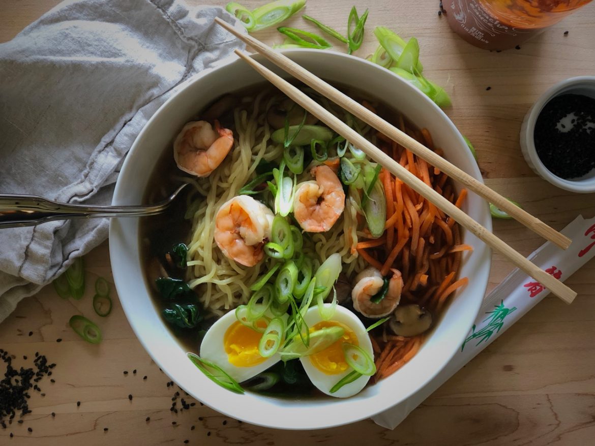Simple Shoyu Shrimp Ramen